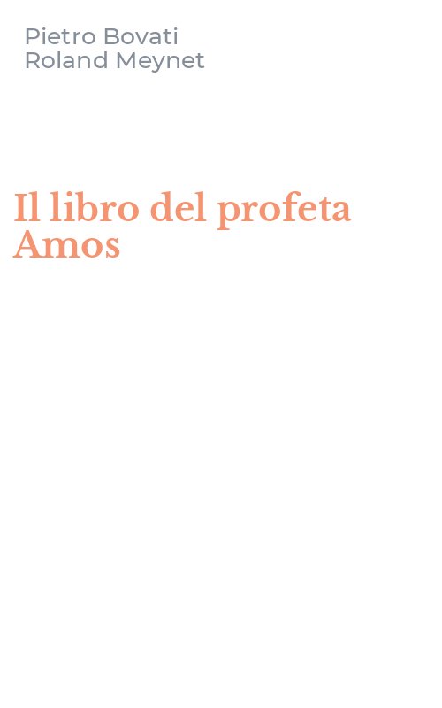 Il libro del profeta Amos