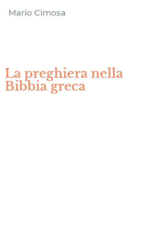 La preghiera nella Bibbia greca