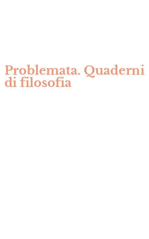 Problemata. Quaderni di filosofia