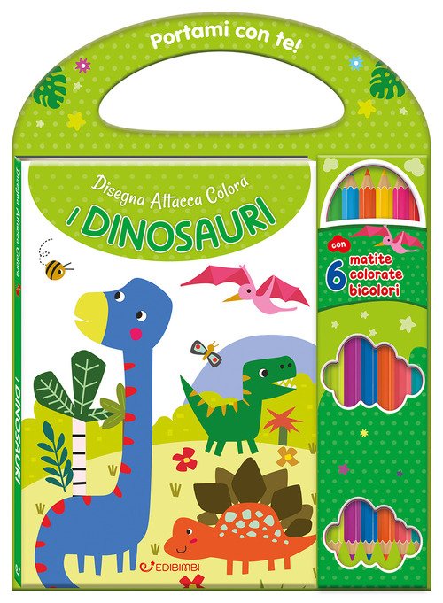 I dinosauri. Disegna attacca colora