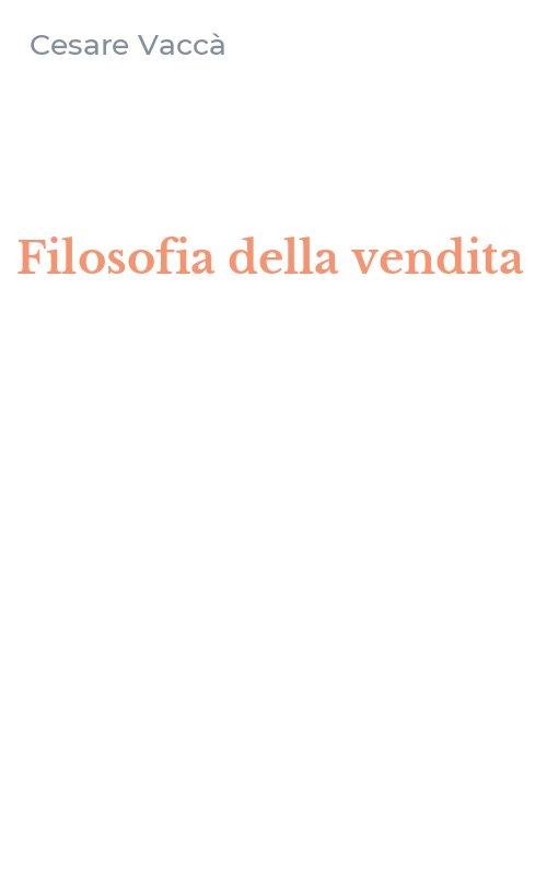 Filosofia della vendita