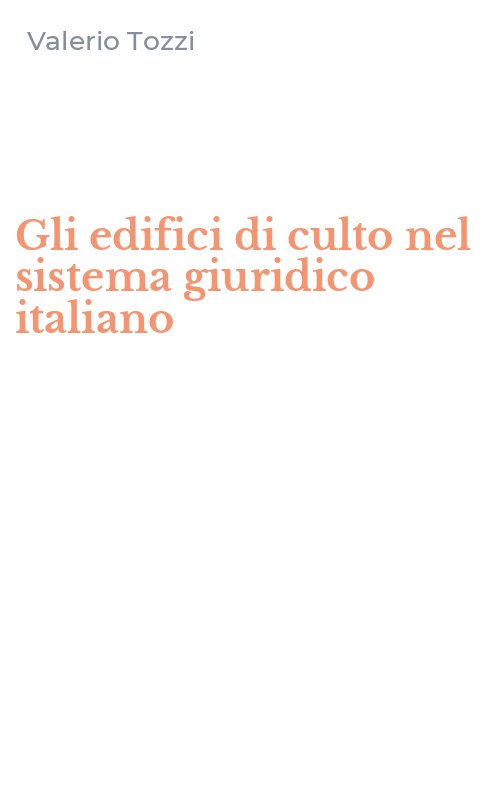 Gli edifici di culto nel sistema giuridico italiano