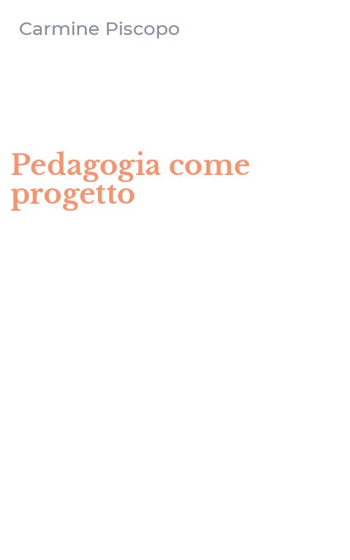 Pedagogia come progetto