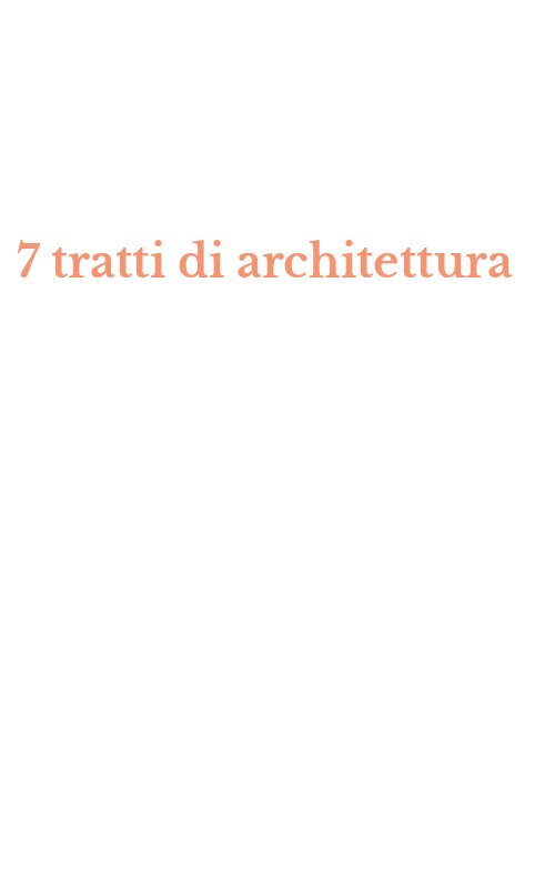 7 tratti di architettura