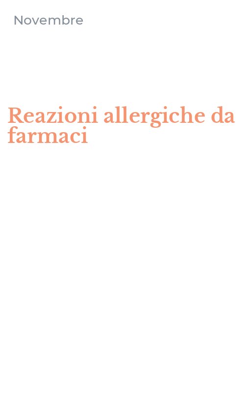 Reazioni allergiche da farmaci