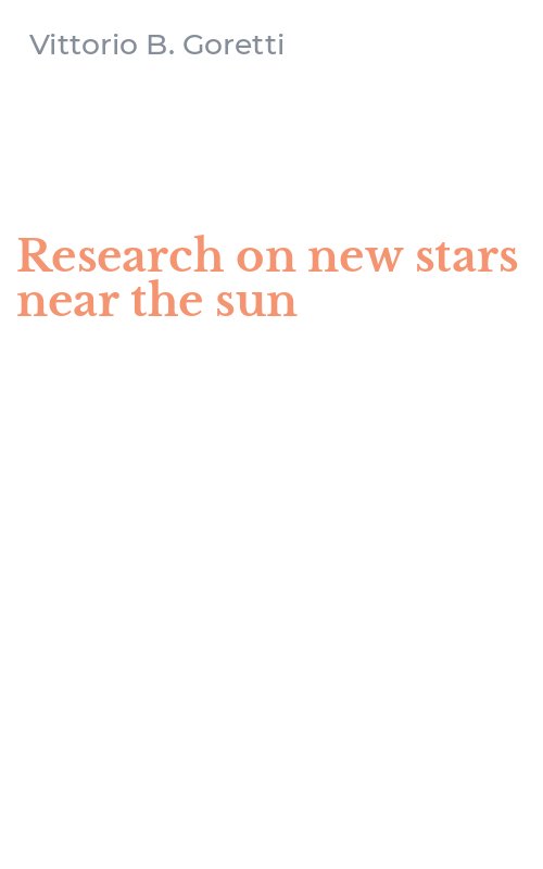 Research on new stars near the sun