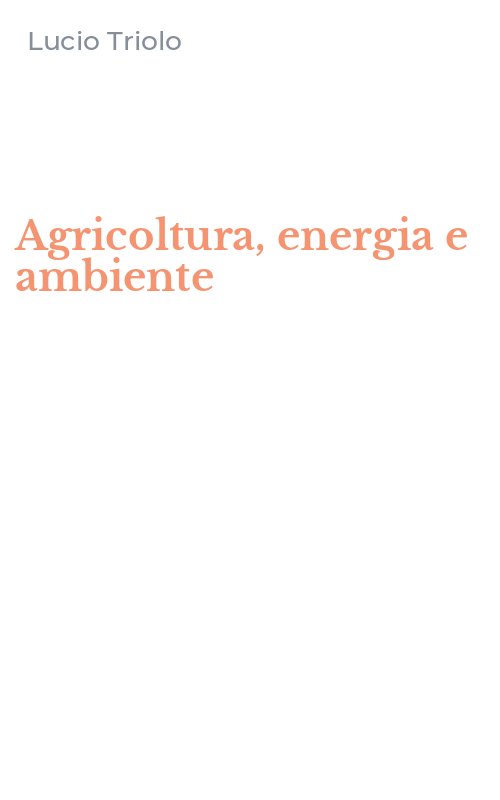 Agricoltura, energia e ambiente
