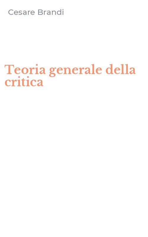Teoria generale della critica