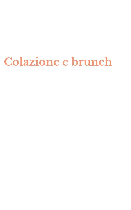 Colazione e brunch