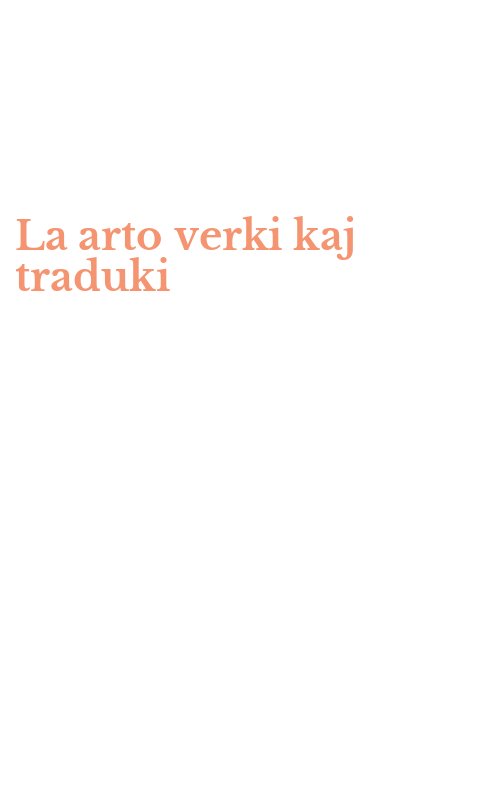 La arto verki kaj traduki