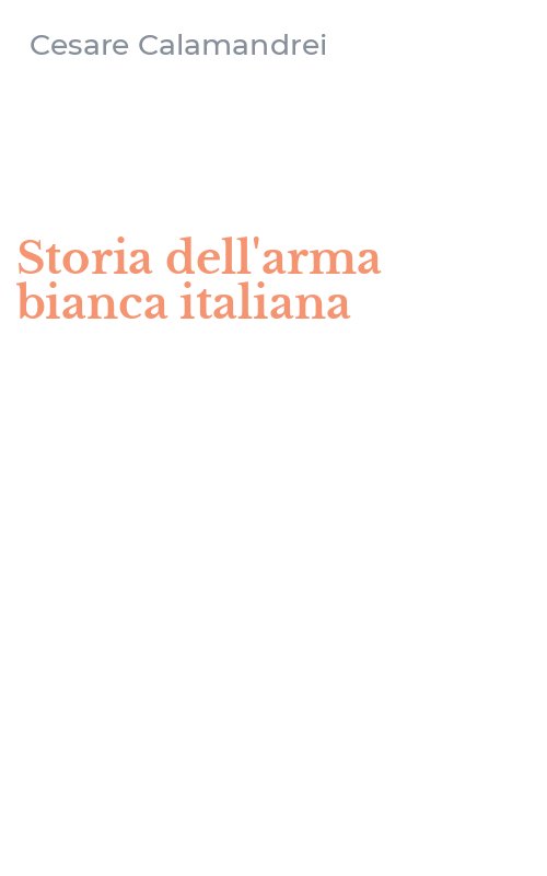 Storia dell'arma bianca italiana