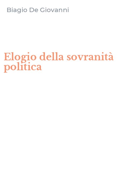 Elogio della sovranità politica