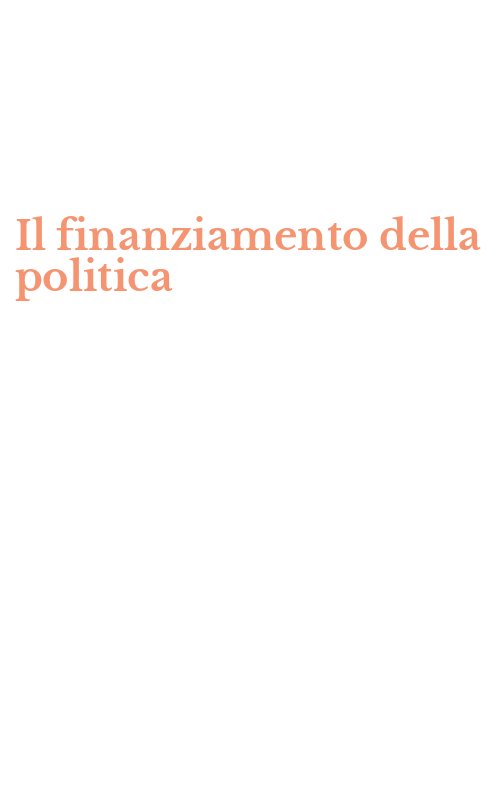 Il finanziamento della politica