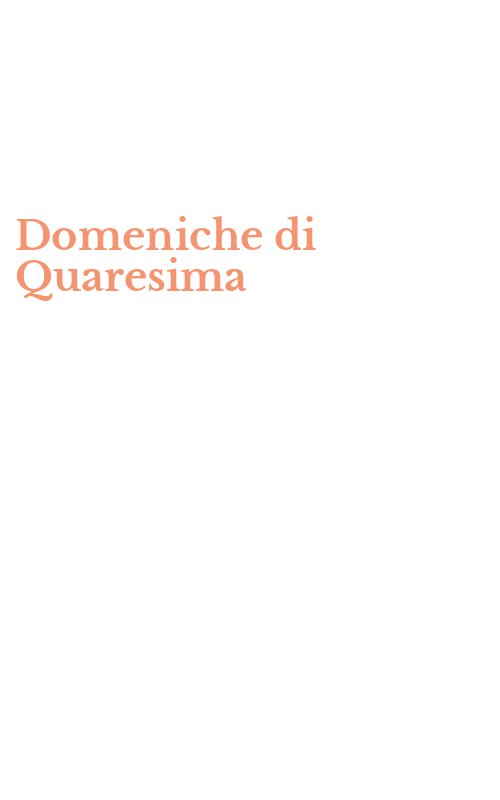 Domeniche di Quaresima