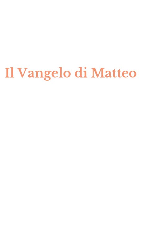 Il Vangelo di Matteo