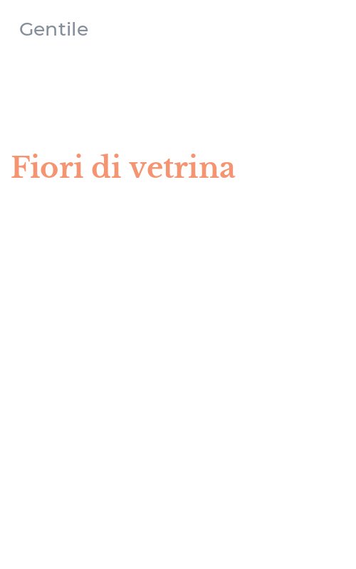 Fiori di vetrina