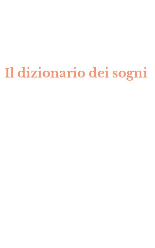Il dizionario dei sogni
