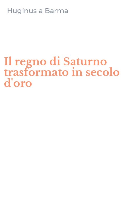 Il regno di Saturno trasformato in secolo d'oro