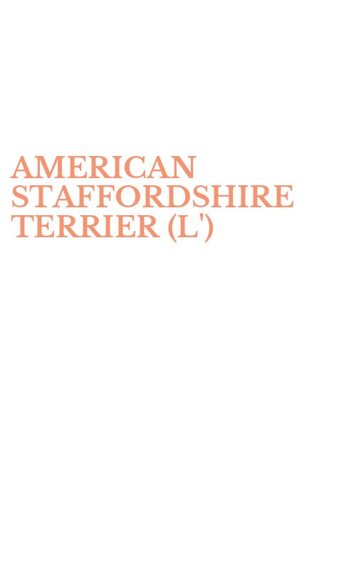 AMERICAN STAFFORDSHIRE TERRIER (L')