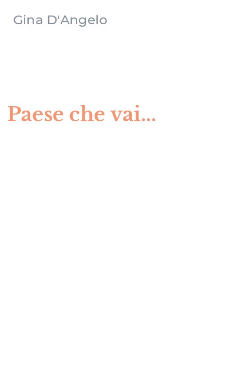 Paese che vai...