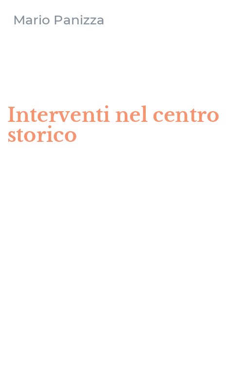 Interventi nel centro storico