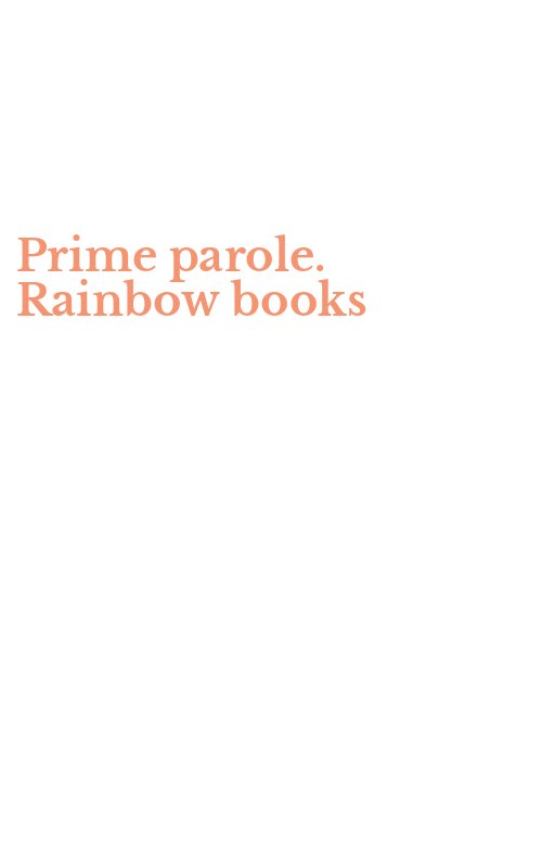 Prime parole. Rainbow books