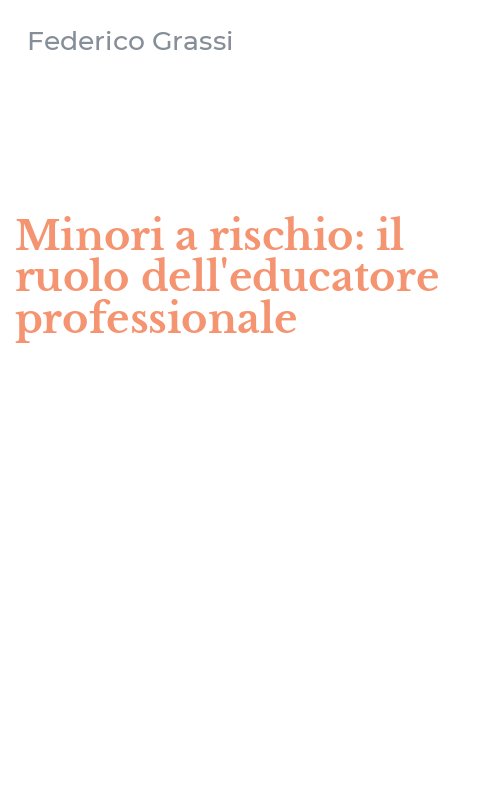 Minori a rischio: il ruolo dell'educatore professionale
