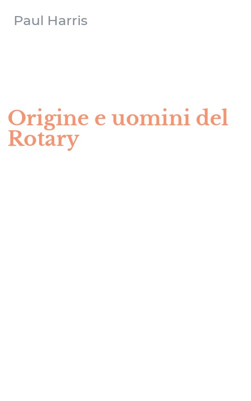 Origine e uomini del Rotary