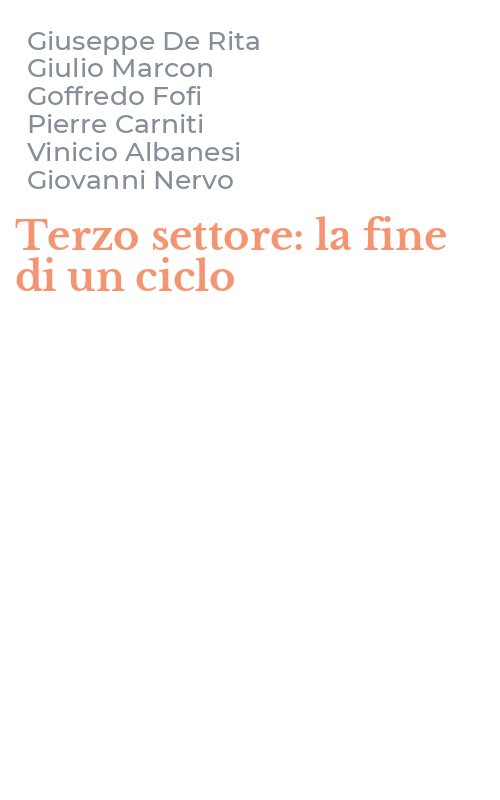 Terzo settore: la fine di un ciclo