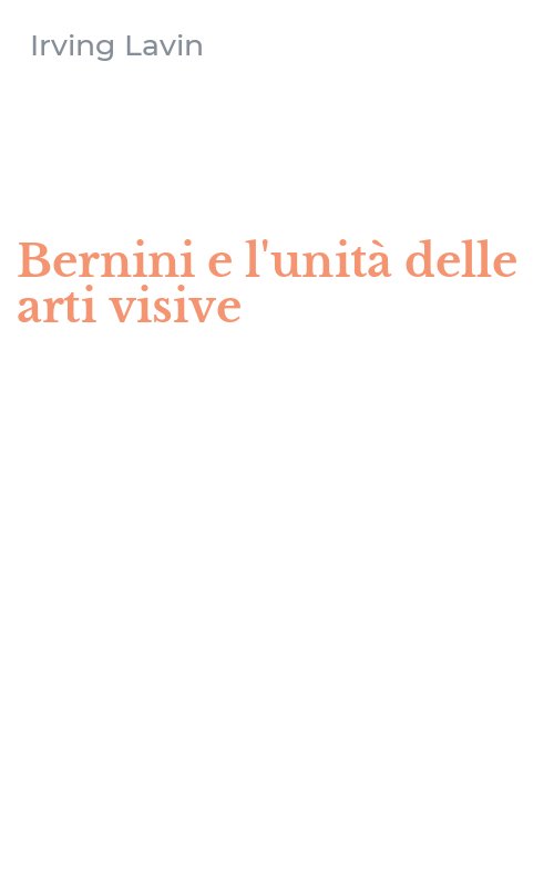 Bernini e l'unità delle arti visive