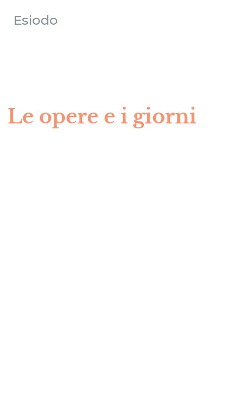 Le opere e i giorni