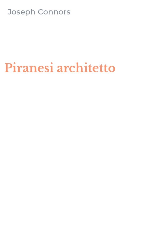 Piranesi architetto