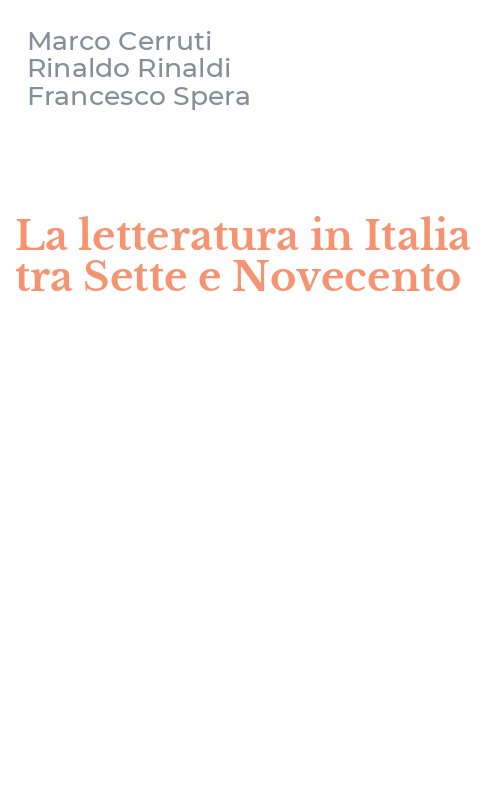 La letteratura in Italia tra Sette e Novecento