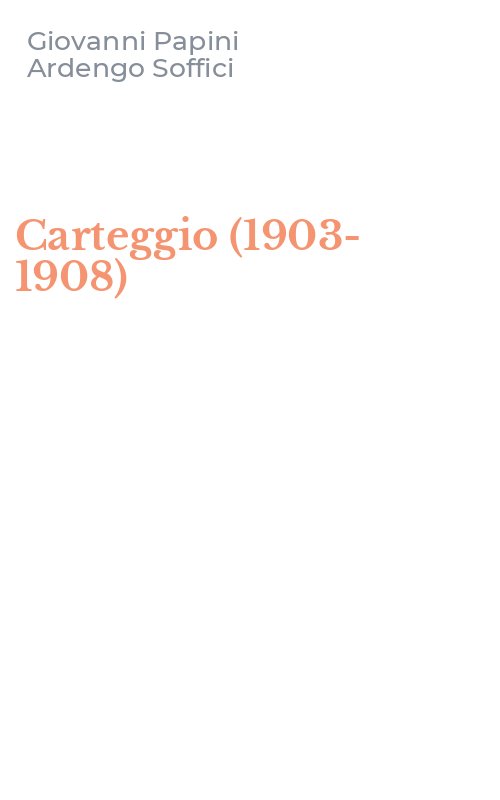 Carteggio (1903-1908)