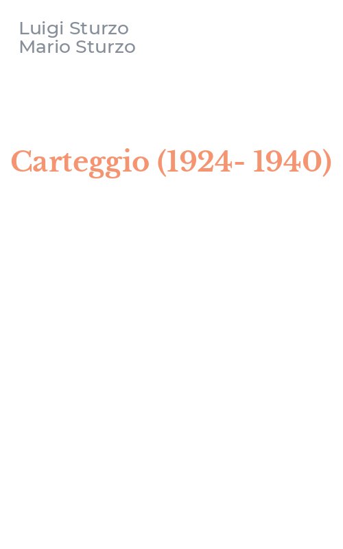 Carteggio (1924-1940)