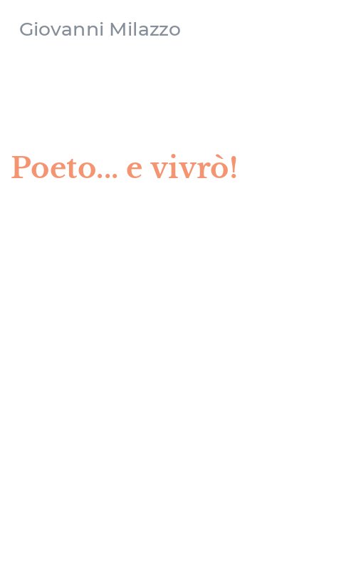 Poeto... e vivrò!