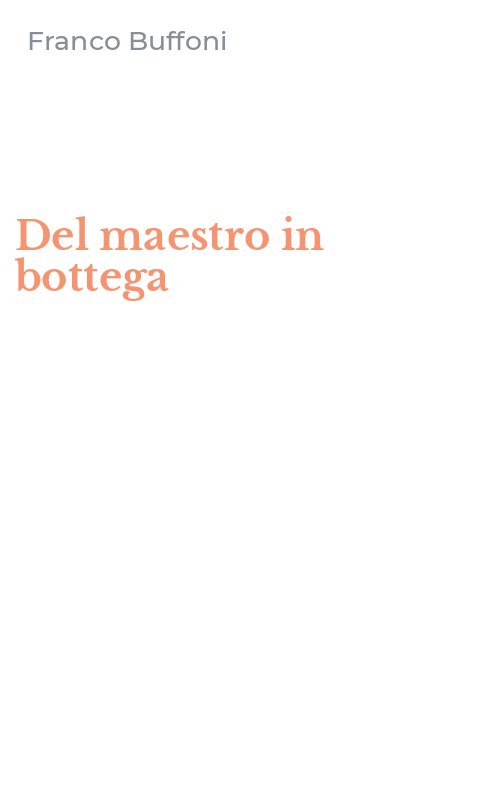 Del maestro in bottega
