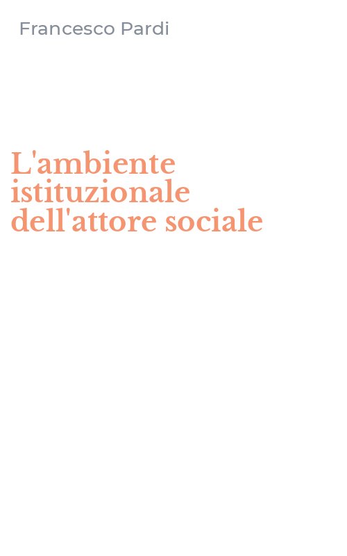 L'ambiente istituzionale dell'attore sociale