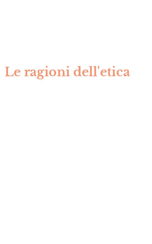 Le ragioni dell'etica