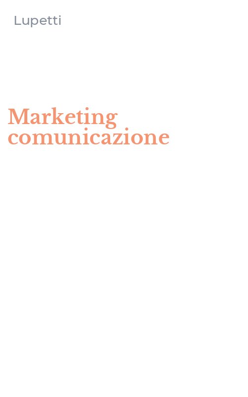 Marketing comunicazione