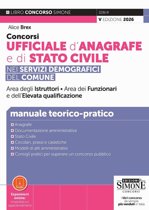 Concorsi ufficiale d'anagrafe e di Stato civile. Manuale teorico-pratico