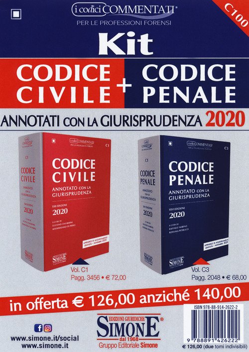 Kit Codice civile+Codice penale. Annotati con la giurisprudenza