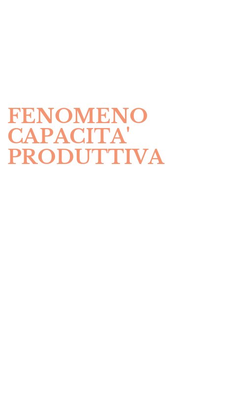 FENOMENO CAPACITA' PRODUTTIVA