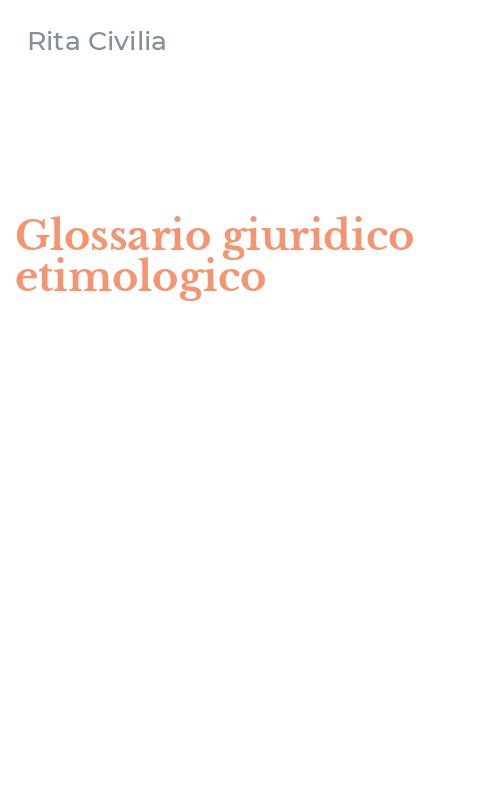 Glossario giuridico etimologico
