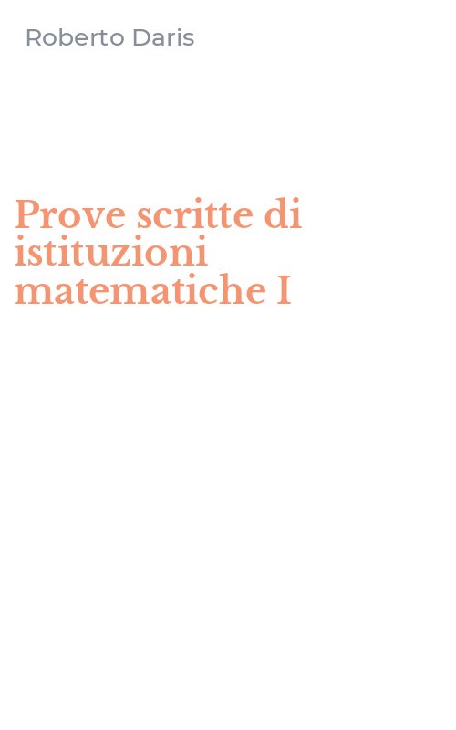 Prove scritte di istituzioni matematiche I