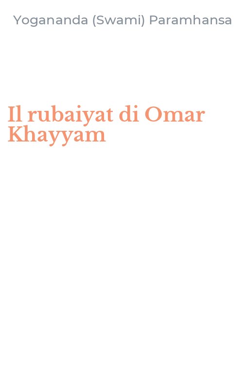 Il rubaiyat di Omar Khayyam