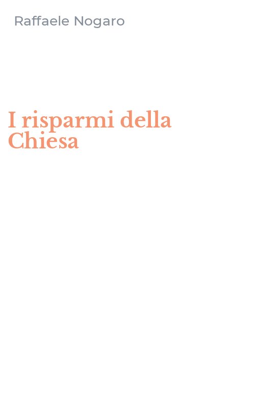 I risparmi della Chiesa