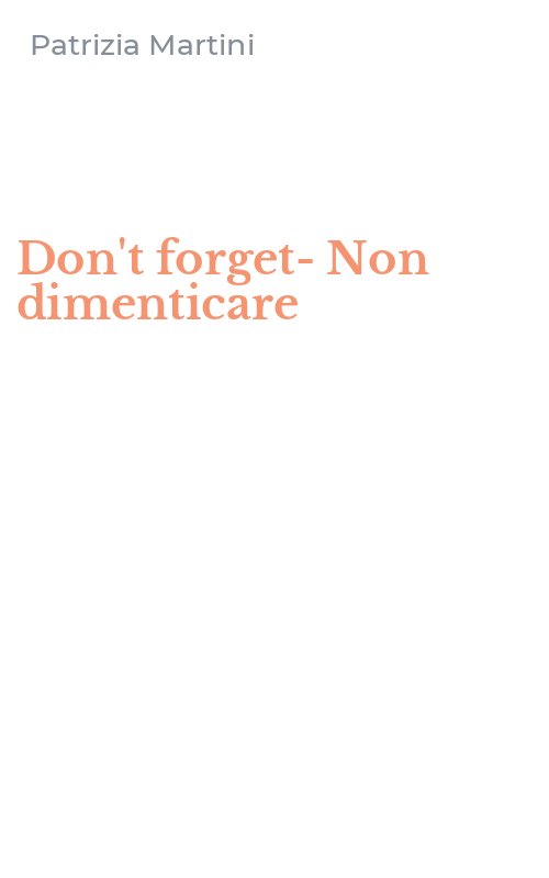 Don't forget-Non dimenticare