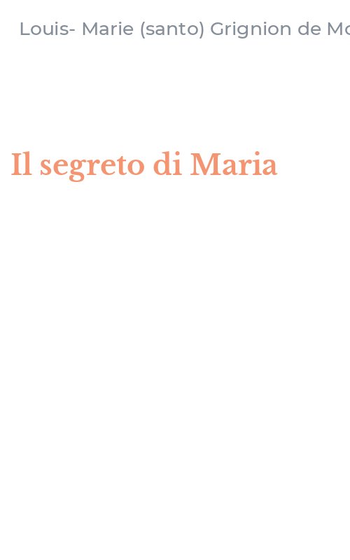 Il segreto di Maria