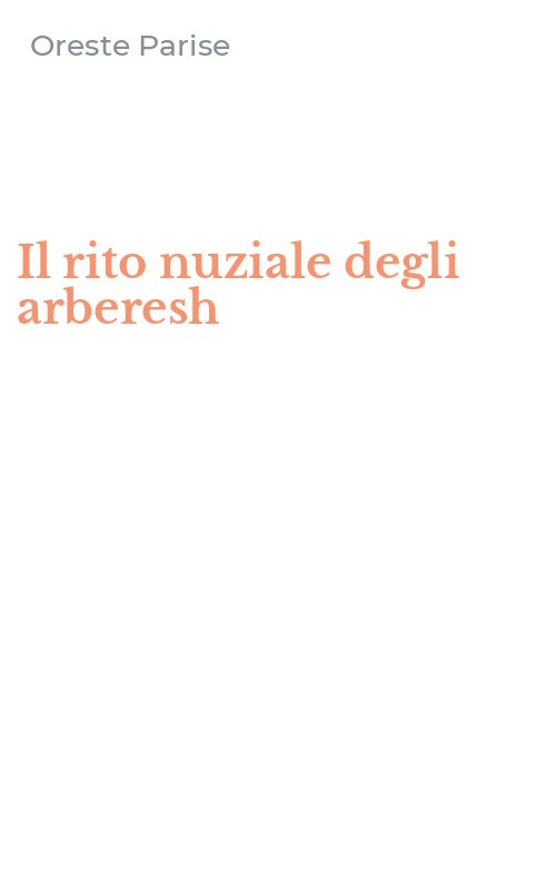 Il rito nuziale degli arberesh